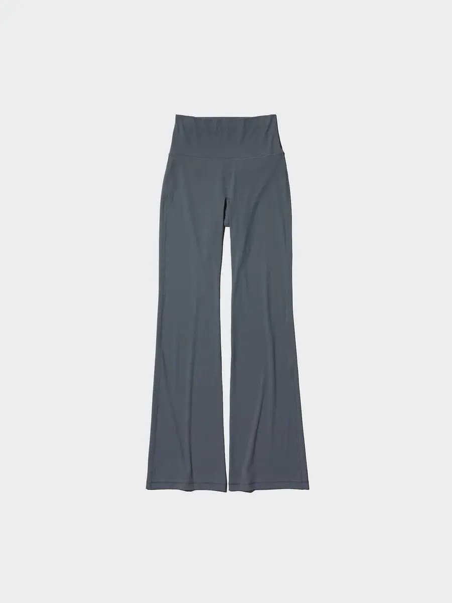 Uniqlo Ultra Stretch Active Flare Leggings Dark Gray [77% Nylon, 23% Spandex, Imported, Machine wash cold, Do not dry clean]