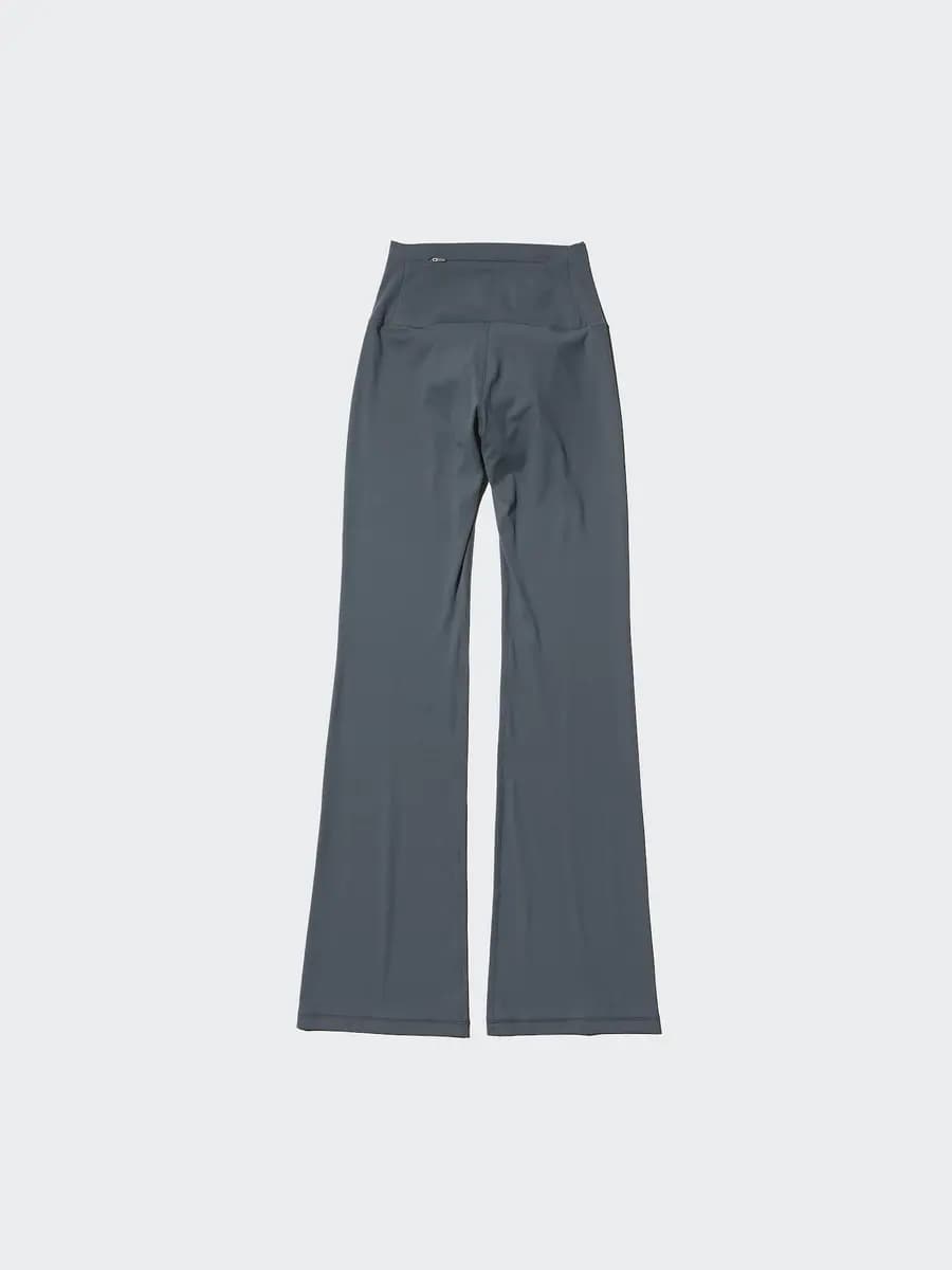 Uniqlo Ultra Stretch Active Flare Leggings Dark Gray [77% Nylon, 23% Spandex, Imported, Machine wash cold, Do not dry clean]