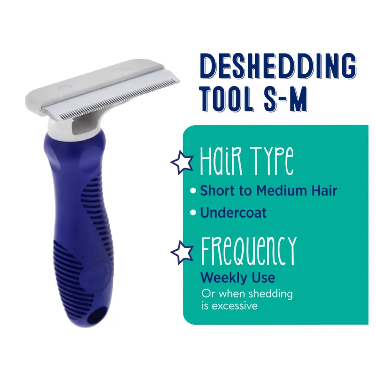 Whisker City® Short to Medium Hair & Undercoat Deshedding Tool Cat Brush [Brand Whisker City®, Includes 1 Shedding Tool, Intended For Cats with short/medium hair, Color Blue, Grey]