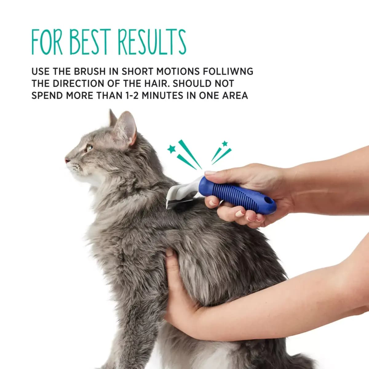 Whisker City® Short to Medium Hair & Undercoat Deshedding Tool Cat Brush [Brand Whisker City®, Includes 1 Shedding Tool, Intended For Cats with short/medium hair, Color Blue, Grey]