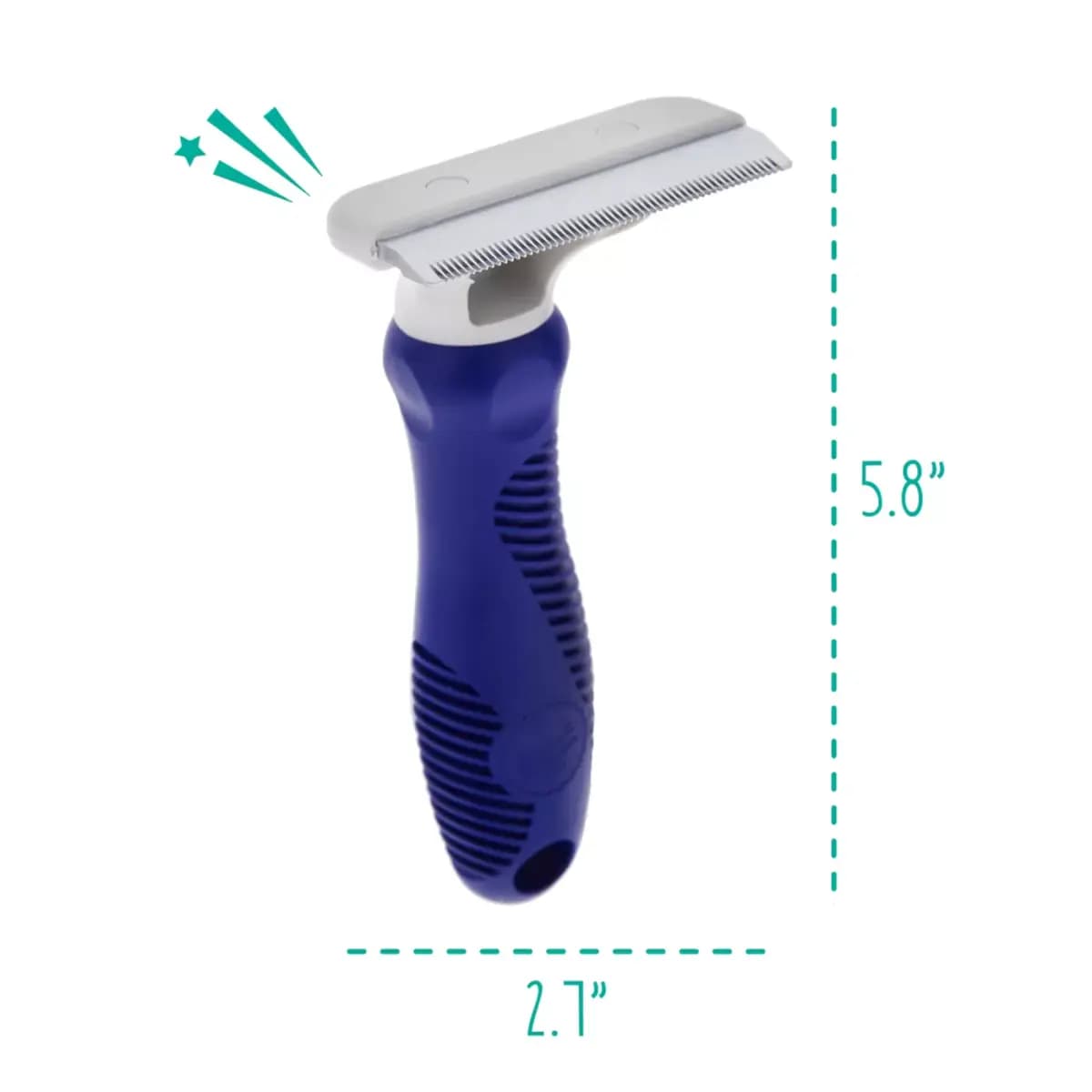 Whisker City® Short to Medium Hair & Undercoat Deshedding Tool Cat Brush [Brand Whisker City®, Includes 1 Shedding Tool, Intended For Cats with short/medium hair, Color Blue, Grey]