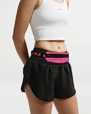 Nike Slim 4.0 Running Waist Pack Hyper Pink/Black/Black [90% polyester/10% spandex, Spot clean, ONE SIZE]