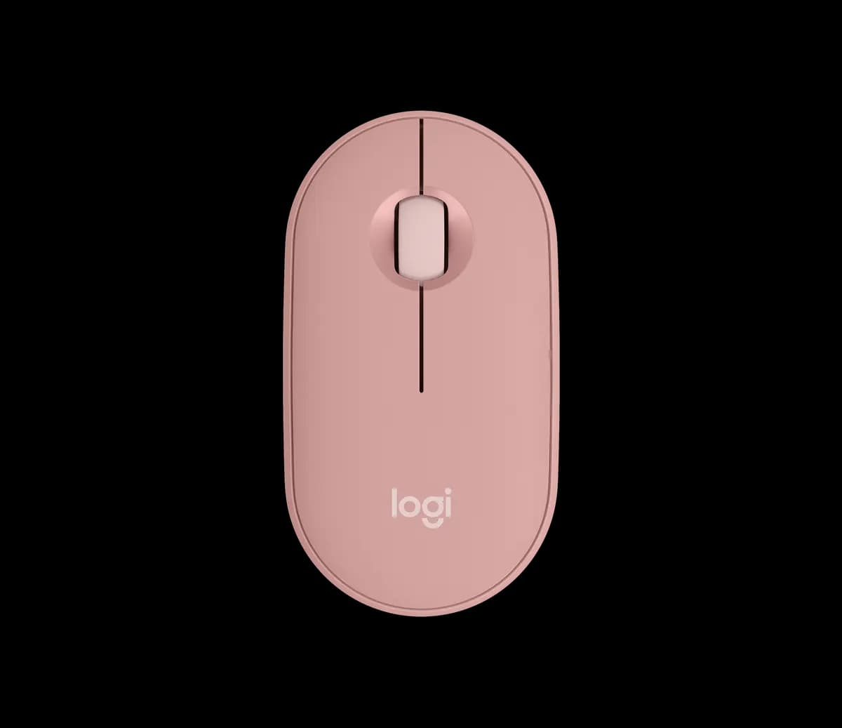 Logitech Pebble Mouse 2 M350s - Tonal Rose [4.17 in (106 mm), 2.31 in (58.7 mm), 1.05 in (26.62 mm)]