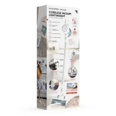 Sharper Image Cordless Vacuum Lightweight Stick and Handheld Combo White [Battery, 0 Meter, .24 Meter]
