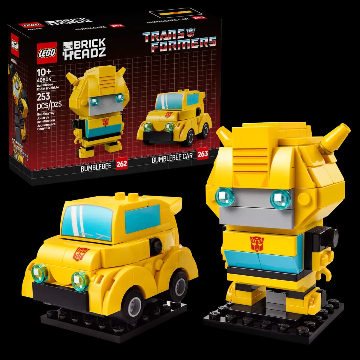 LEGO Bumblebee Robot & Vehicle 40804 [253 pieces, ages 10+, BrickHeadz]