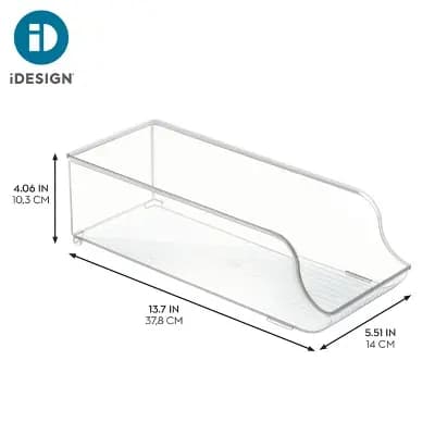 mDesign iDesign Stackable Soda Can Dispenser, Set of 3, Clear, Made in USA [PET (Polyethylene Terephthalate), 1 pounds, Wash With Soap and Water]