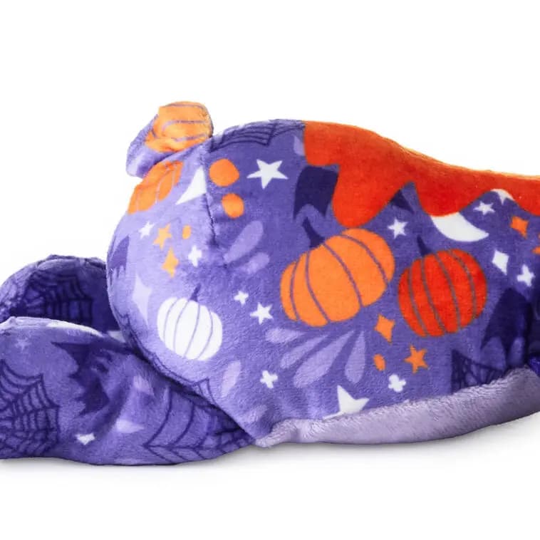 Disney Stitch Pumpkins and Bats Floppy Plush [10.5'' W x 4'' H x 6.5'' D, Plush fabric with polyester filling, To clean, wipe with damp cloth., 1HGN5323]