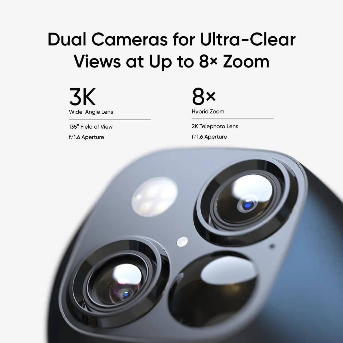 eufy SoloCam S340 [Dual-Cam, 12m(40ft), Hybrid 8×]