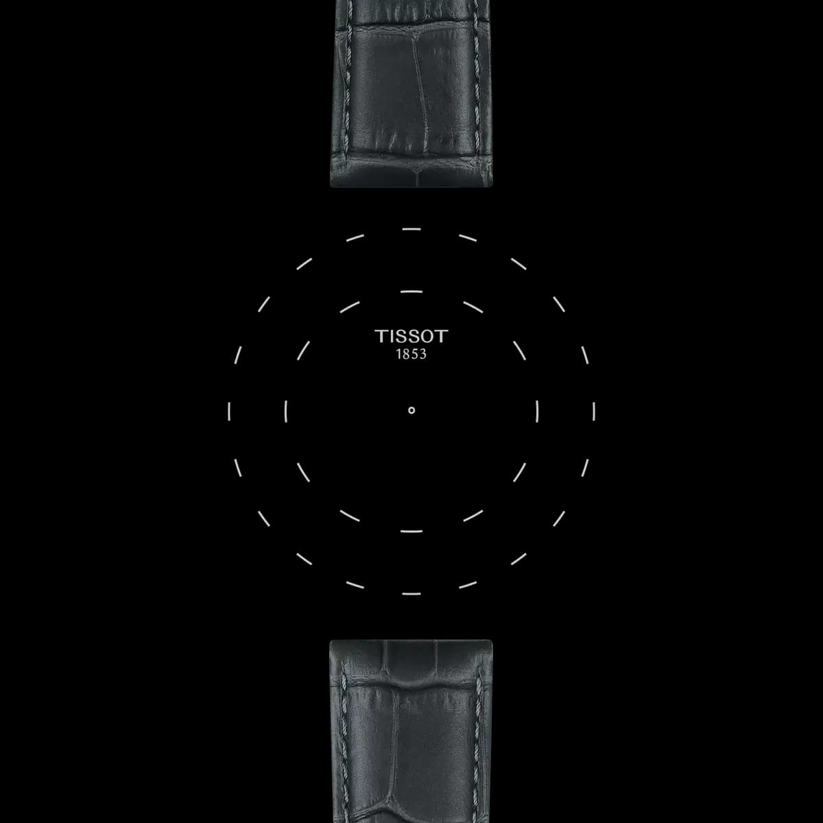 Tissot Official Grey Leather Strap Lugs 21 mm [Leather, Grey, 21.00]