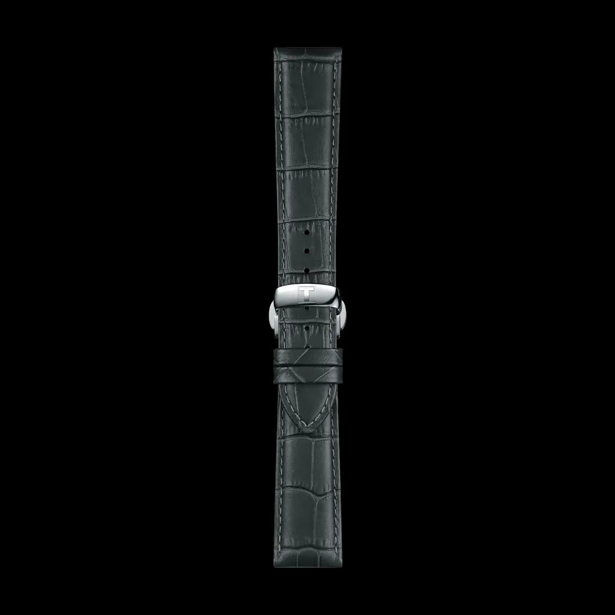Tissot Official Grey Leather Strap Lugs 21 mm [Leather, Grey, 21.00]