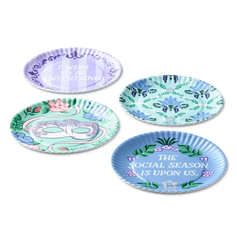 Bridgerton Appetizer Plates, Set of 4 [Count 4, Care instructions Dishwasher safe. Do not microwave., Item number 1PCL1119]