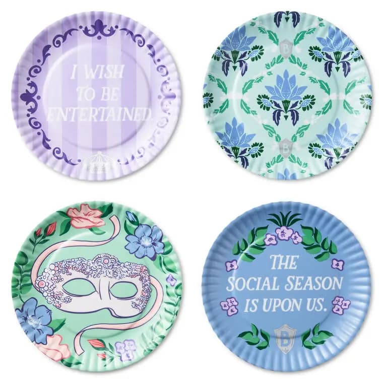 Bridgerton Appetizer Plates, Set of 4 [Count 4, Care instructions Dishwasher safe. Do not microwave., Item number 1PCL1119]