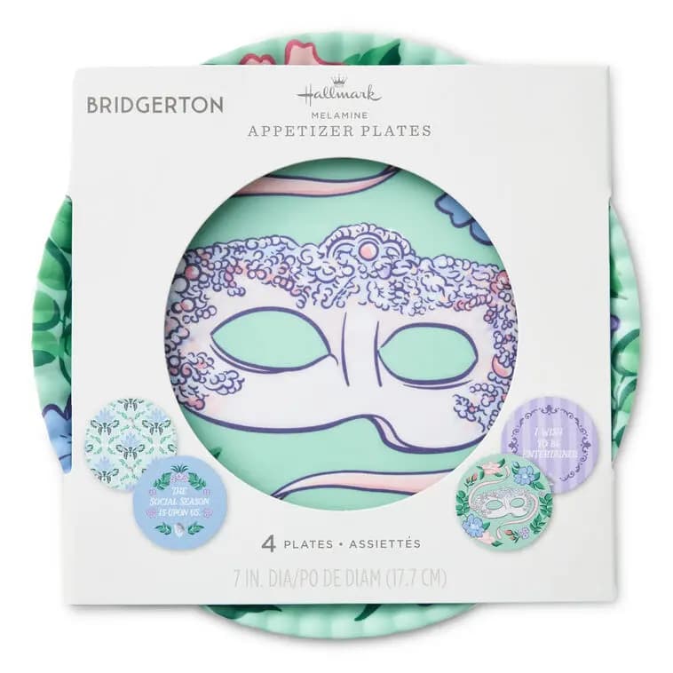 Bridgerton Appetizer Plates, Set of 4 [Count 4, Care instructions Dishwasher safe. Do not microwave., Item number 1PCL1119]