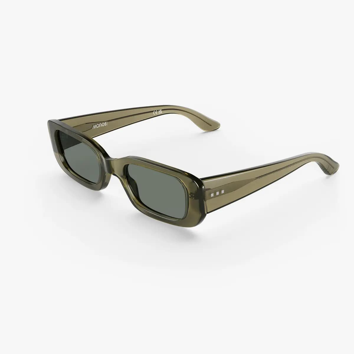 Monos Mesa Sunglasses Crystal Sencha / Grey Green Lens [Premium Mazzucchelli cellulose acetate frames, Medium, Lens colour]