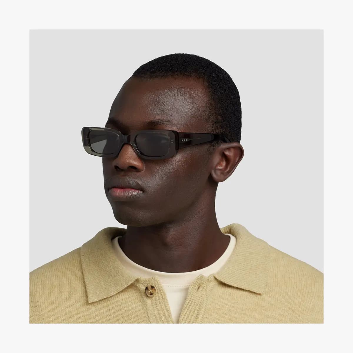 Monos Mesa Sunglasses Crystal Sencha / Grey Green Lens [Premium Mazzucchelli cellulose acetate frames, Medium, Lens colour]