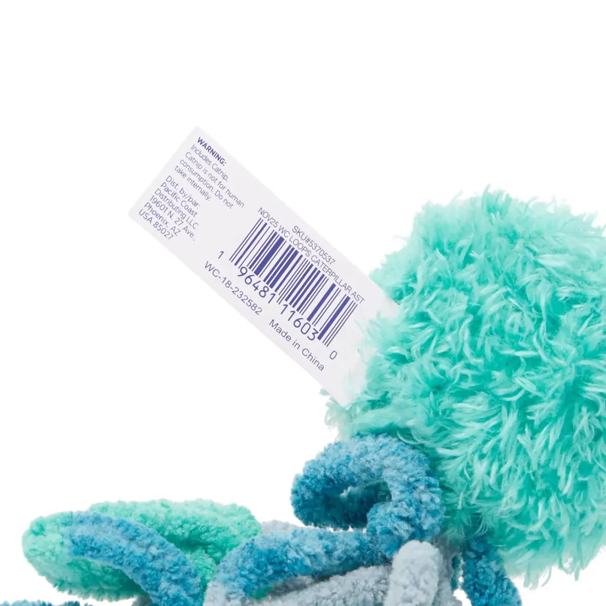 Whisker City Caterpillar Cat Toy [Brand Whisker City®, Includes 1 Cat Toy with Catnip, Intended For Cats, Activity Hunt & Stalk]