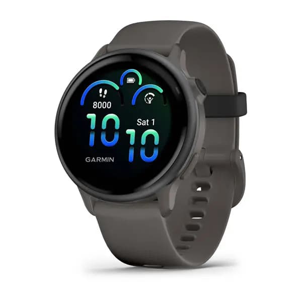 Garmin vívoactive 6 Slate with Pebble Gray Band [AMOLED (optional always-on mode), Swim, 5 ATM, 1.2" (30.4 mm) diameter]