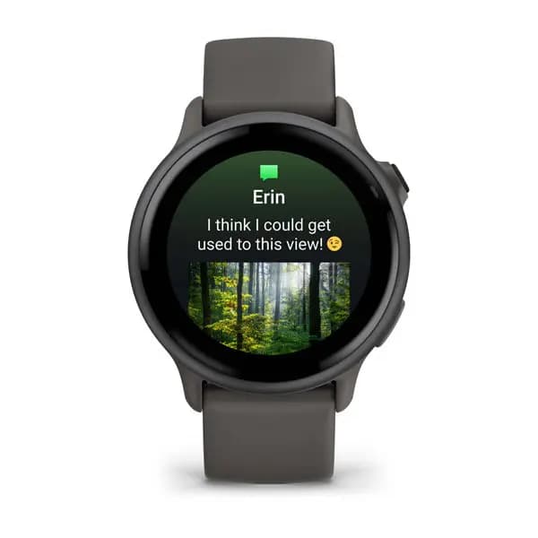 Garmin vívoactive 6 Slate with Pebble Gray Band [AMOLED (optional always-on mode), Swim, 5 ATM, 1.2" (30.4 mm) diameter]