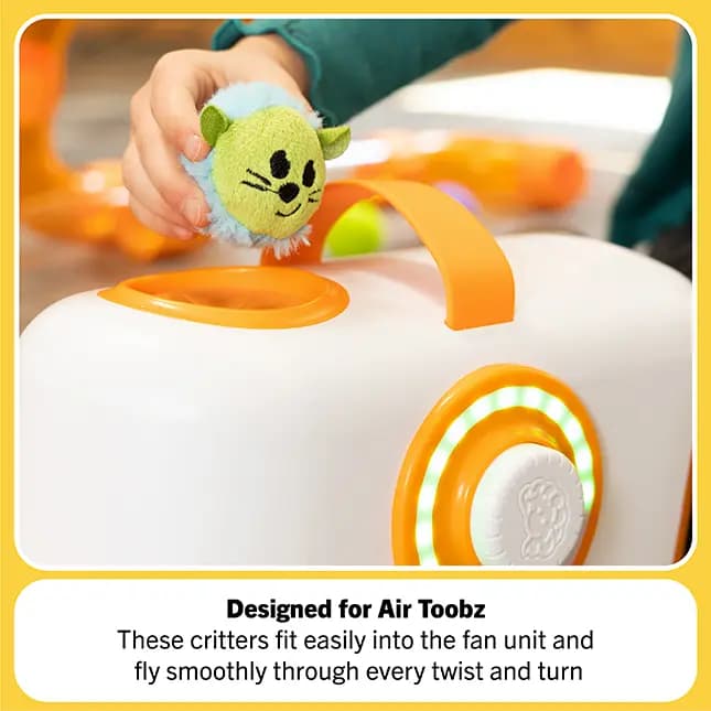 Fat Brain Toys Air Toobz Toobzters 5 Fluffy Furballs to Launch through Any Air Toobz Contraptions, Ages 3 and Up [Set of 5 fluffy furballs to launch through your Air Toobz contrapt