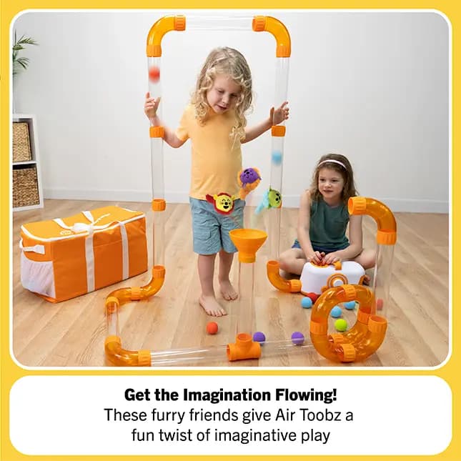 Fat Brain Toys Air Toobz Toobzters 5 Fluffy Furballs to Launch through Any Air Toobz Contraptions, Ages 3 and Up [Set of 5 fluffy furballs to launch through your Air Toobz contrapt