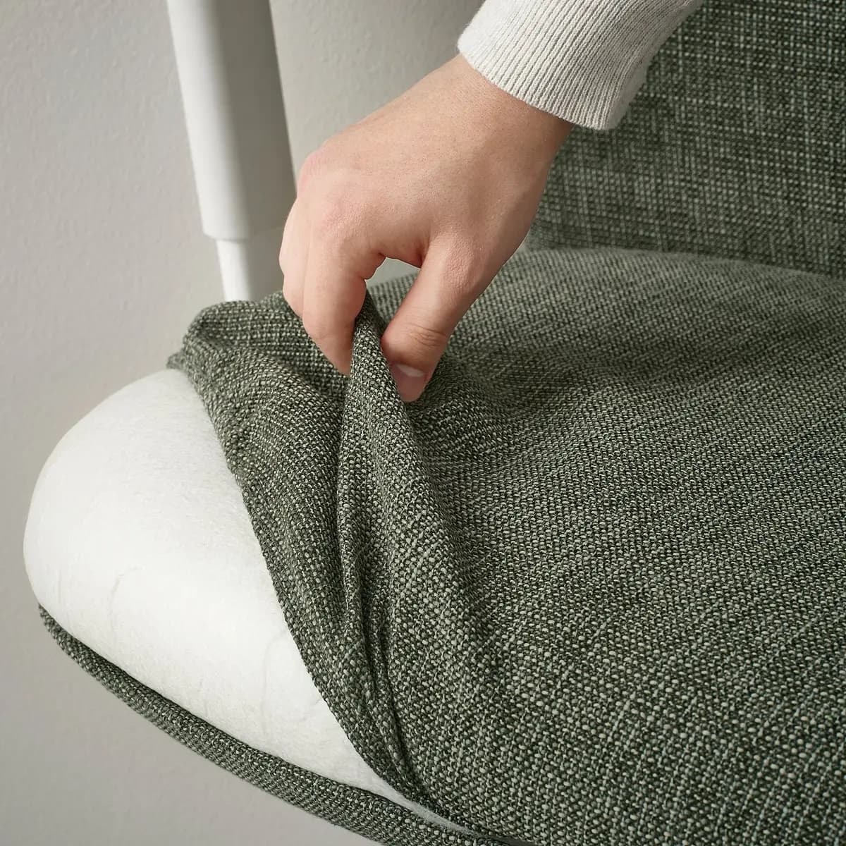 IKEA GRÖNFJÄLL Office chair with arm/headrest, Letafors green/white [Tested for 276 lb, Width 28 ", Depth 28 "]