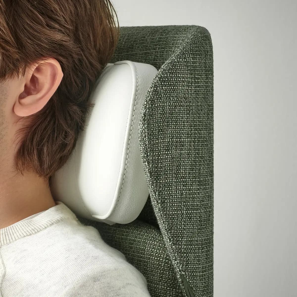 IKEA GRÖNFJÄLL Office chair with arm/headrest, Letafors green/white [Tested for 276 lb, Width 28 ", Depth 28 "]