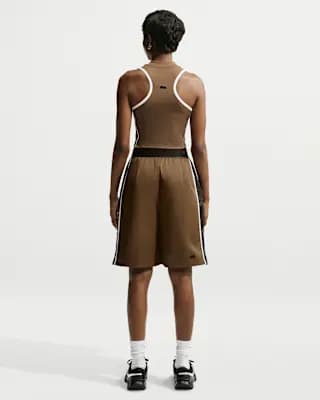 Naomi Osaka Women's Tight Mod-Cropped Tank Top Mosswood Brown/Black/White/Black [94% polyester/6% spandex, Machine wash, XS (0–2)-XXL (20–22)]