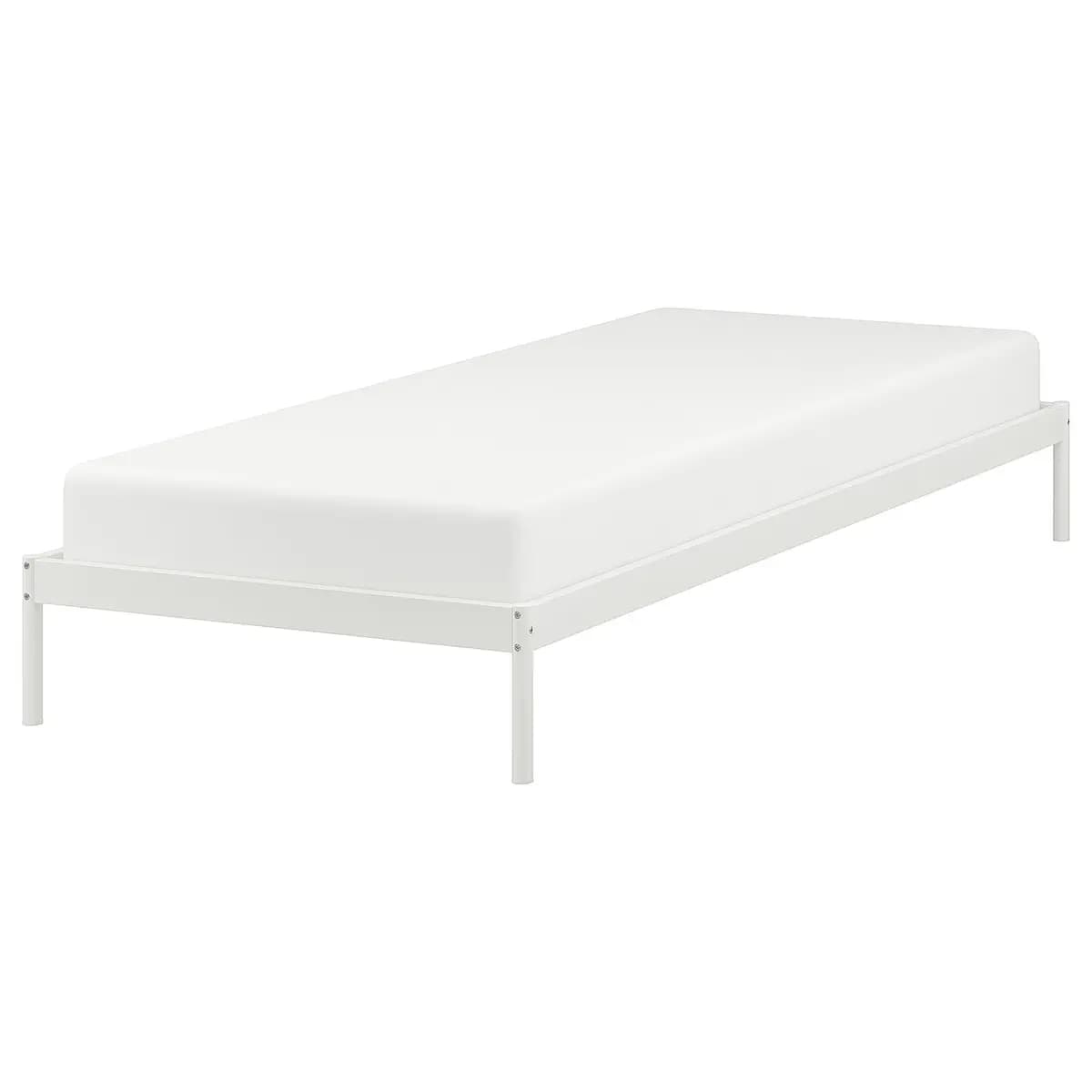 IKEA VEVELSTAD Bed frame, white Twin [Height 10 5/8 ", Width 40 1/8 ", Length 77 1/2 "]