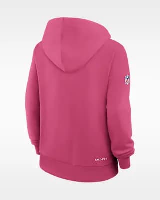 Cincinnati Bengals Crucial Catch Standard Issue Women's Nike Dri-FIT NFL Pullover Hoodie Pink [Pink, Hood with drawstring, Front pocket]