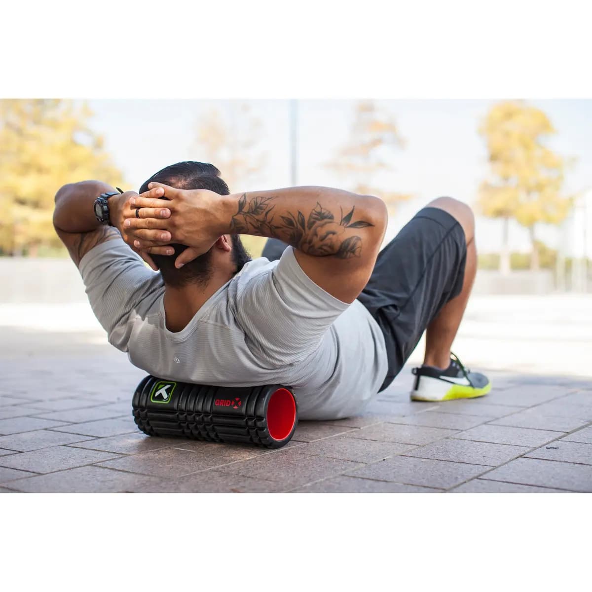 TriggerPoint GRID X Foam Roller [13.11 x 5.31 x 5.31 in, extra-firm EVA, 1 year warranty]
