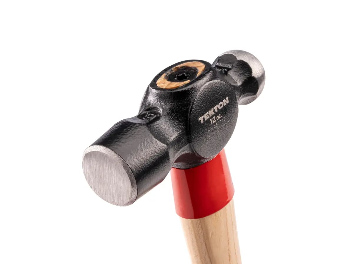 TEKTON 12 oz. Ball Peen Hammer [A. Length (in.) 11.8, B. Width (in.) 3.8, C. Height (in.) 1.1]
