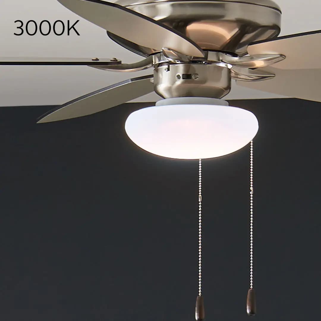 Kichler Fan Light Kit White (380941) [Attribute Selectable CCT, Attribute 2 Built-In Options, Attribute 3000K, 5000K]
