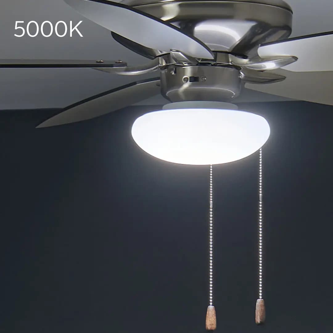 Kichler Fan Light Kit White (380941) [Attribute Selectable CCT, Attribute 2 Built-In Options, Attribute 3000K, 5000K]