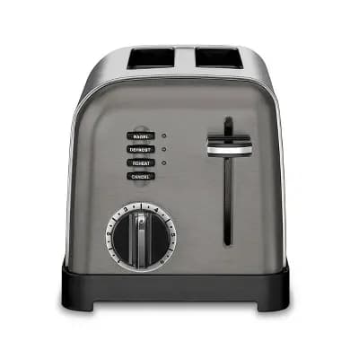 Cuisinart 2-Slice Classic Toaster - Black Stainless Steel - CPT-160BKSP1 [4.22 Pounds, Stainless Steel, Spot or Wipe Clean]