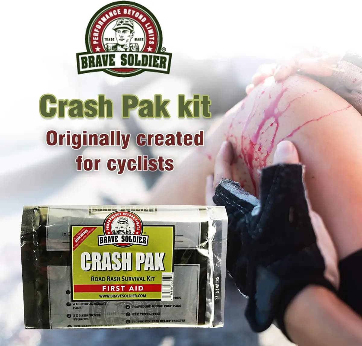 Brave Soldier Cyclist First Aid Kit Ã¢â‚¬â€œ Wound Ointment, Bandages, Pain Relief [Brave Soldier, 1, Cycling]