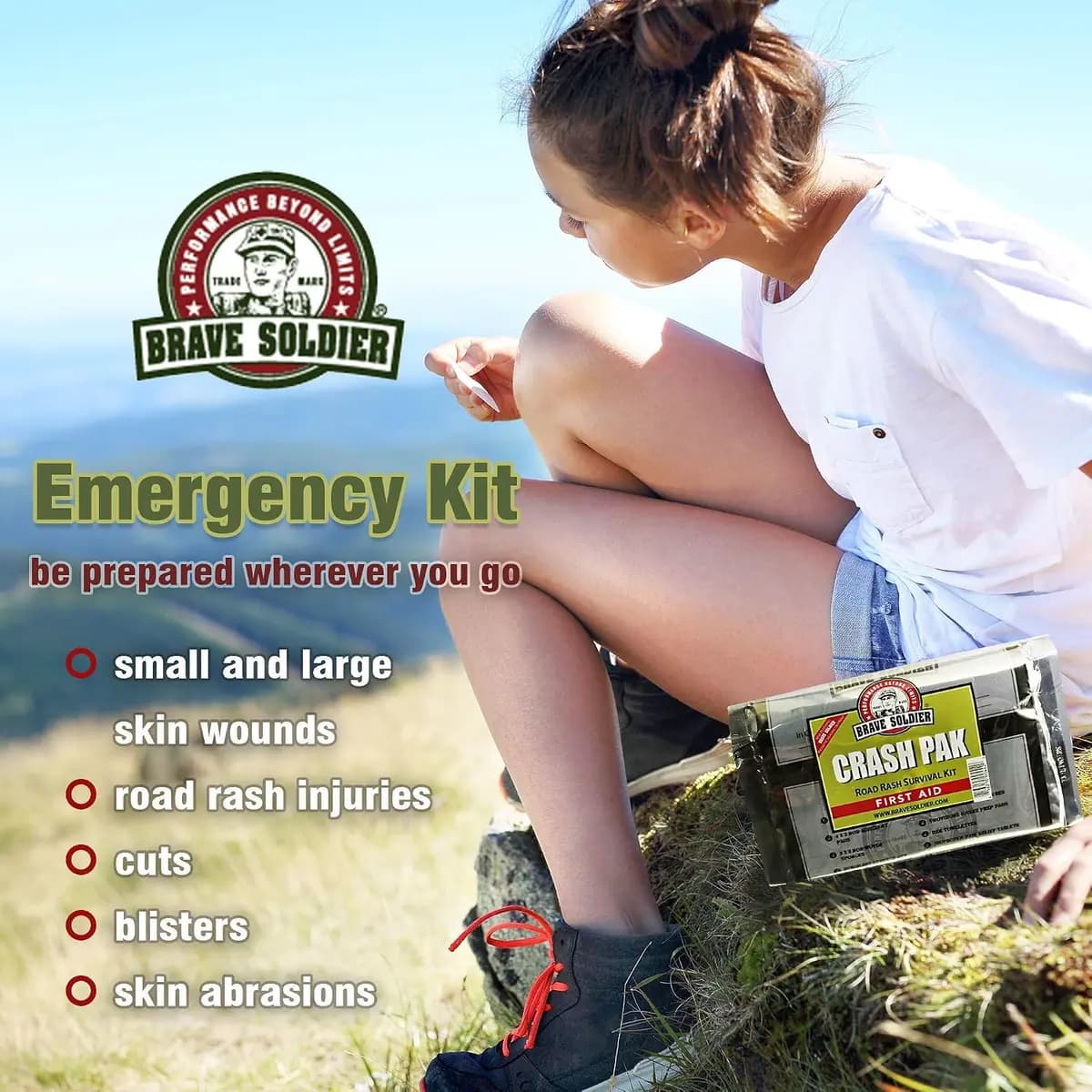 Brave Soldier Cyclist First Aid Kit Ã¢â‚¬â€œ Wound Ointment, Bandages, Pain Relief [Brave Soldier, 1, Cycling]