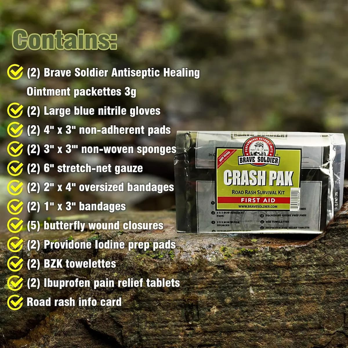 Brave Soldier Cyclist First Aid Kit Ã¢â‚¬â€œ Wound Ointment, Bandages, Pain Relief [Brave Soldier, 1, Cycling]