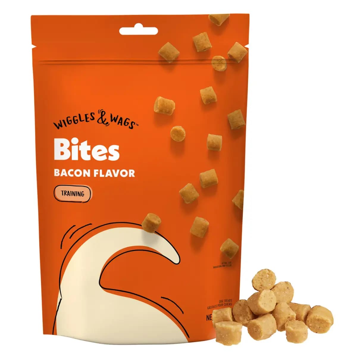 Wiggles & Wags Training Bites Bacon Dog Treats [Brand Wiggles & Wags, Food Type Dog Treat, Flavor Bacon, Weight 1 lb (453 g)]