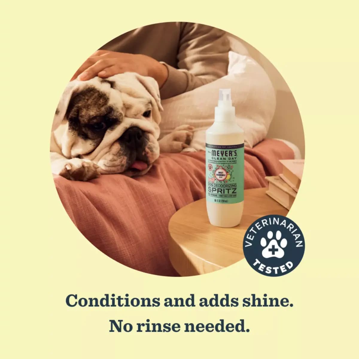 Mrs. Meyer's® Deodorizing Spritz No Rinse Dog Spray - Sweet Chamomile 8 oz [Intended For Dogs, Includes 1 - 8oz bottle, Dimensions "Unit Depth - 2.087in, Pet Weight No pet weight r