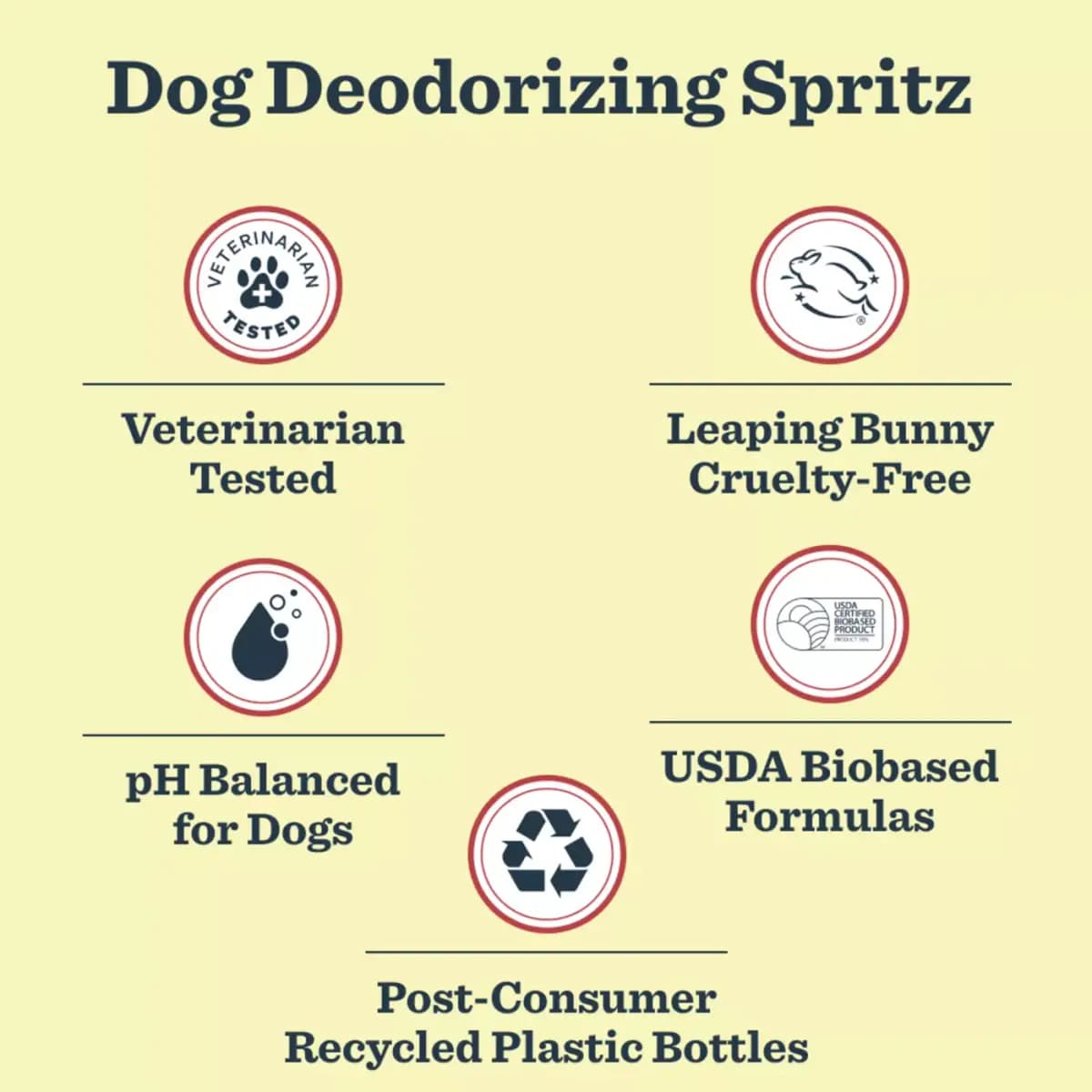 Mrs. Meyer's® Deodorizing Spritz No Rinse Dog Spray - Sweet Chamomile 8 oz [Intended For Dogs, Includes 1 - 8oz bottle, Dimensions "Unit Depth - 2.087in, Pet Weight No pet weight r