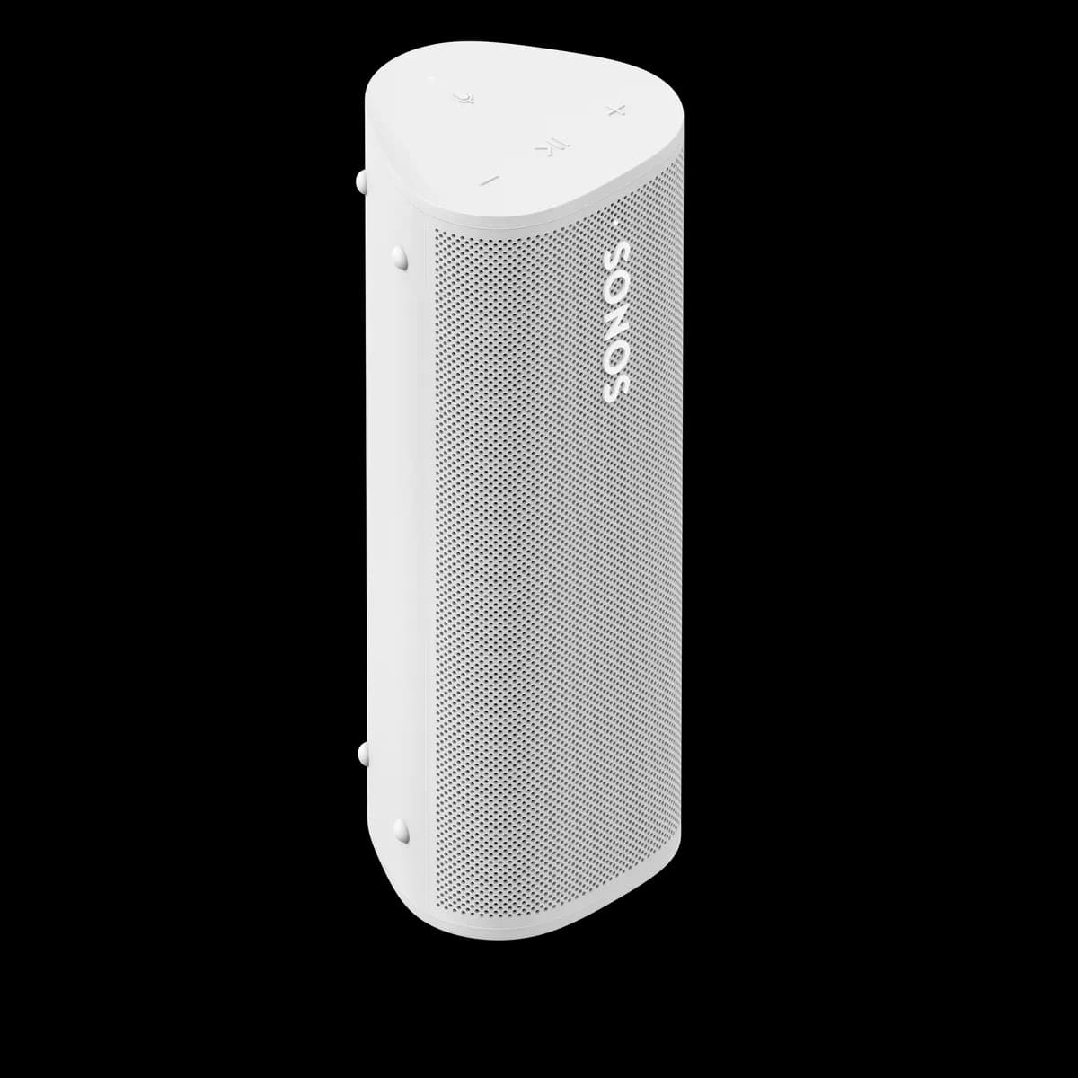 Sonos Roam 2 - White [Two Class-H digital amplifiers have been perfectly tuned to the speaker's unique acoustic architecture., One tweeter creates a crisp high-frequency response.,