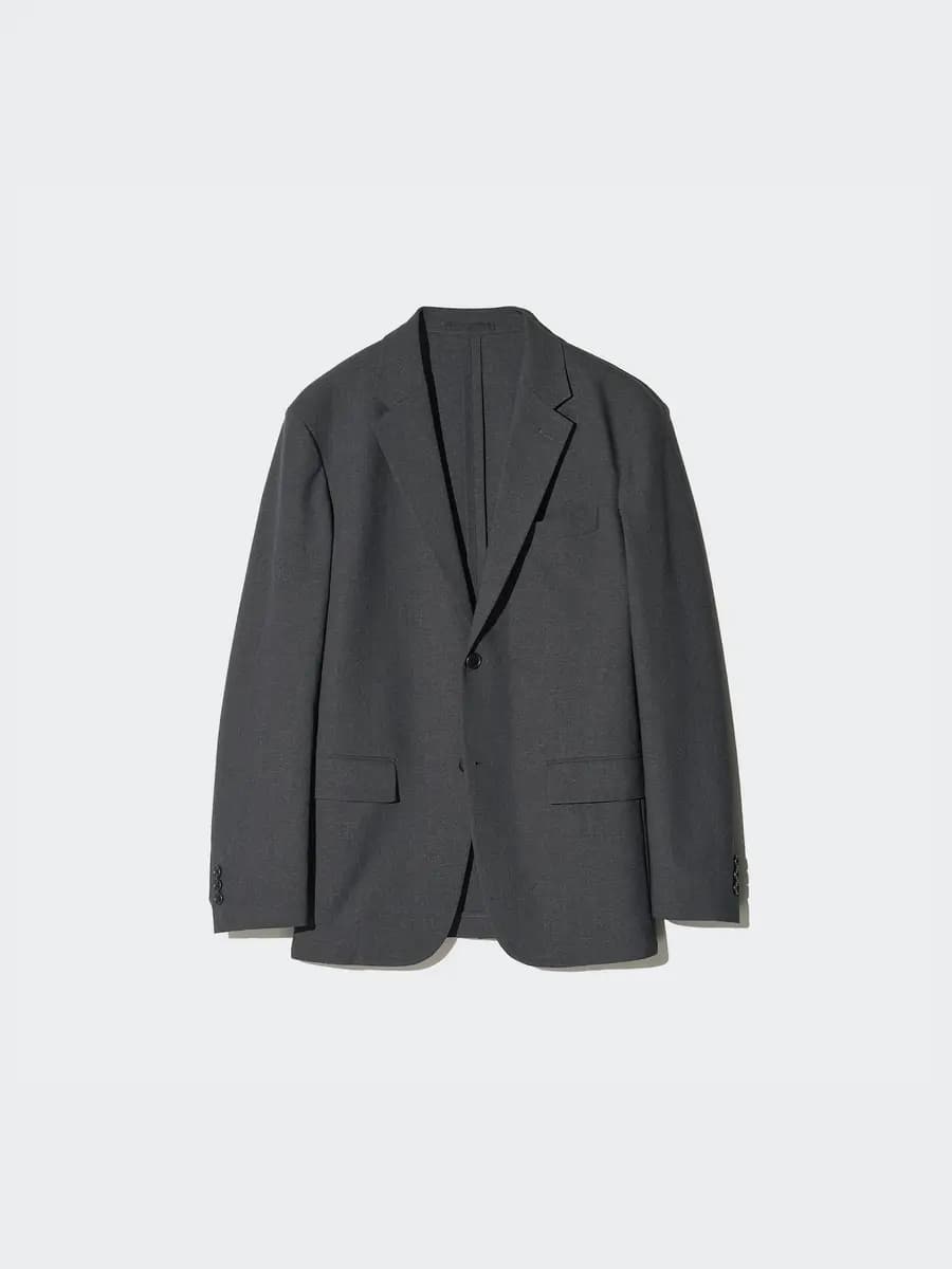 Uniqlo AirSense Blazer | Wool-Like Black [Shell: 100% Polyester/ Lining: 100% Polyester, Imported, Machine wash cold, gentle cycle, Dry clean]
