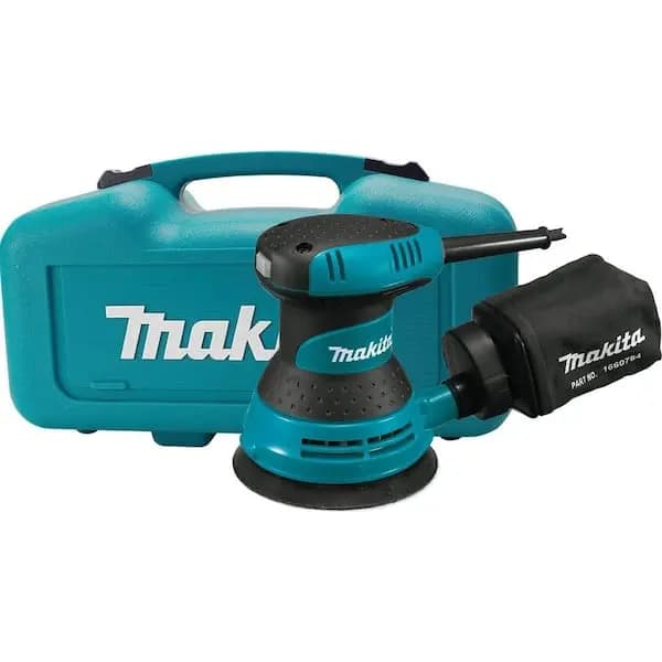 Makita 3 Amp Corded 5 in. Random Orbit Sander with Controlled Pad Speed and Dust Bag, BO5030K [Amperage (A): 3 A, Color Family: Blue, Cord Length (ft.): 8 ft]