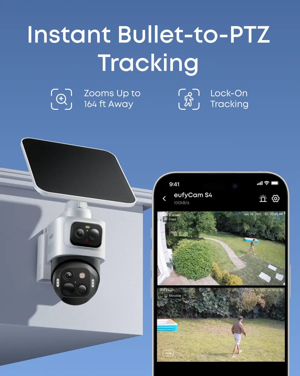 eufyCam S4 [8× Hybrid Zoom, Spotlights for Color Night Vision, Up to 15 fps]