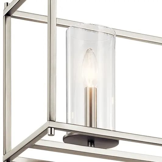 Kichler Crosby Chandelier Black (43995BK) [Attribute Linear, Attribute 5-Light, Attribute Clear Glass]