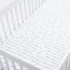 Cotton Fitted Crib Sheet I Love You - Cloud Island™ White/Gray [Dimensions (Overall) 52 Inches (L), 28 Inches (W), Fabric Name Percale, Textile Material 100% Cotton, Theme Love and