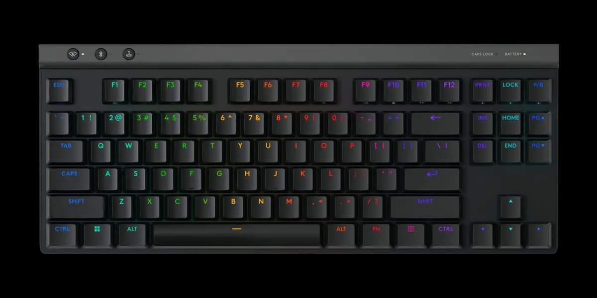 Logitech G515 LIGHTSPEED TKL - Black - English US (QWERTY) [0.87 in (22 mm), 5.91 in (150 mm), 14.49 in (368 mm)]
