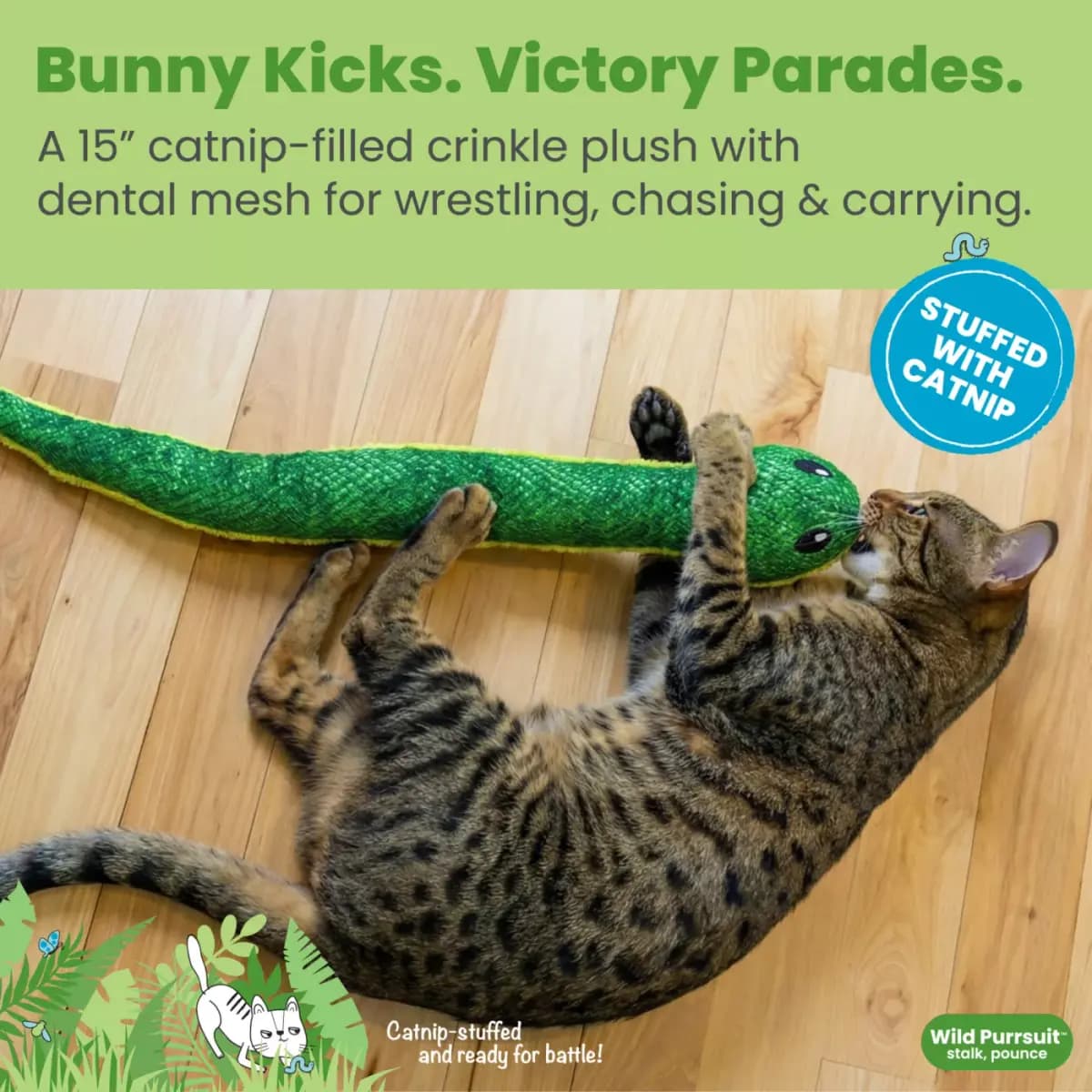 Catstages Snake Kicker Cat Toys [Description and Overview Awaken your cat's inner hunter with the, Product Brand & Name Catstages Kicker Constrictor Cat Toy wit, Features Prey-Insp