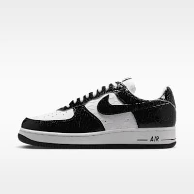 Nike Air Force 1 Men's Shoes Black/White/Black [Black/White/Black, Leather upper, Foam midsole]