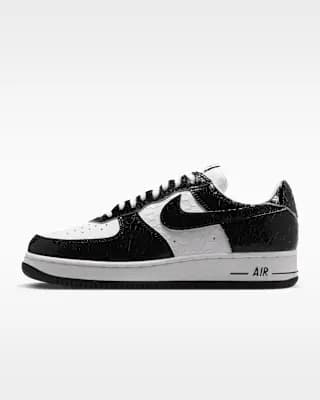 Nike Air Force 1 Men's Shoes Black/White/Black [Black/White/Black, Leather upper, Foam midsole]